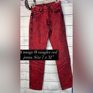 Vintage Wrangler Bold Scarlet Denim